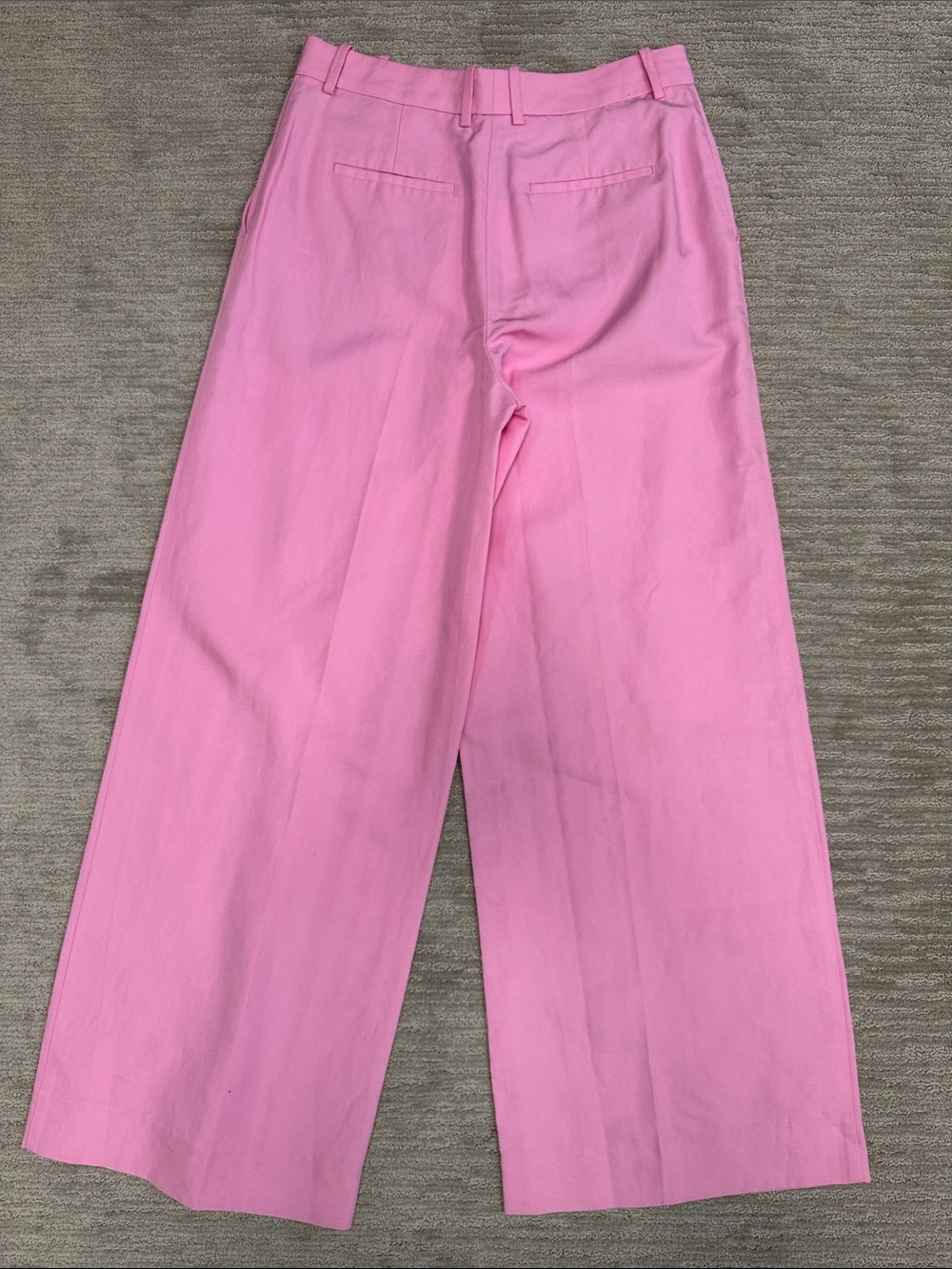Reiss NWOT Raine Pleated Wide Leg Pants Pink Size 6 - Picture 11 of 12
